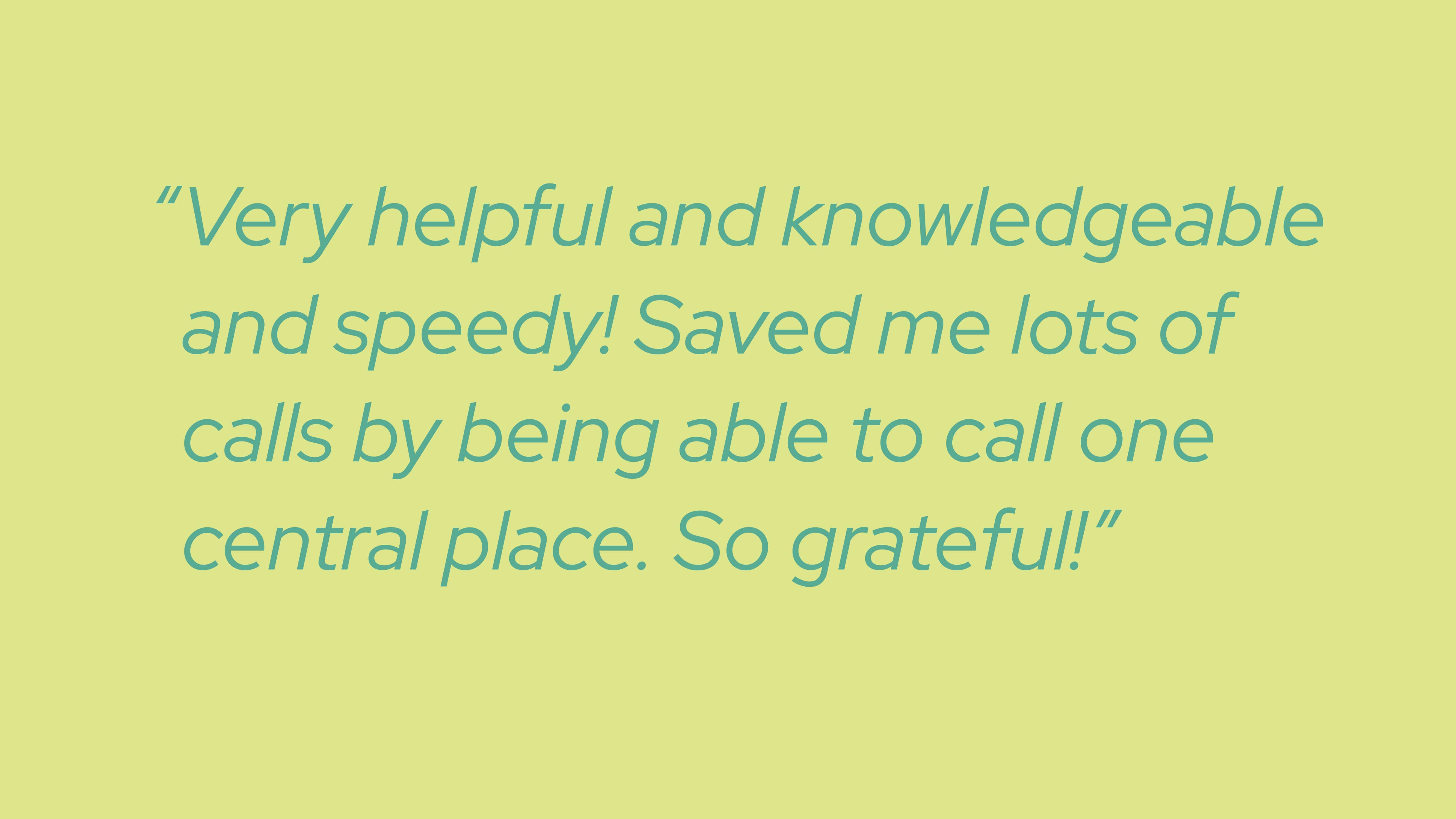 A Qualcomm member testimonial quote on a green background.