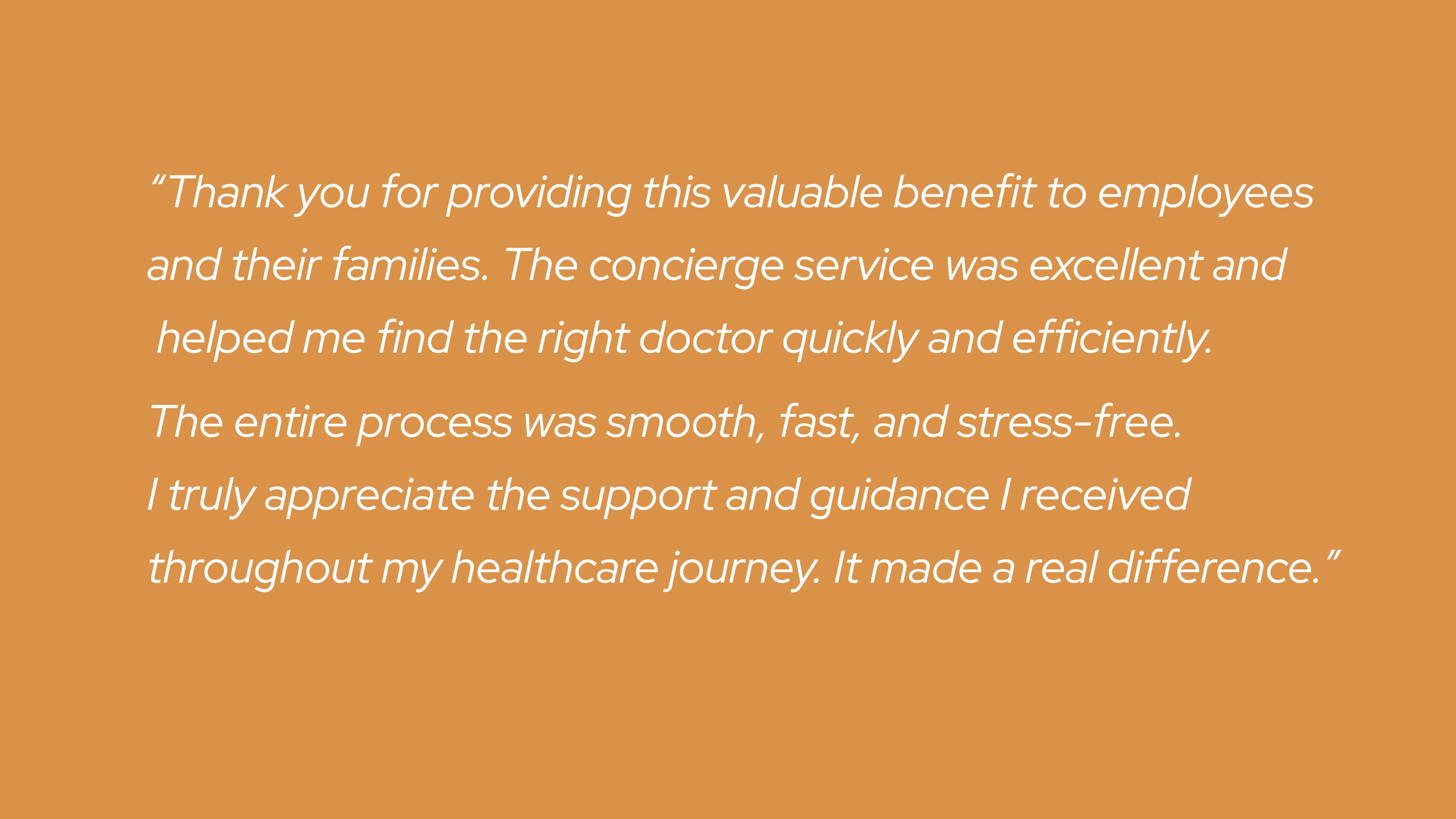 A Qualcomm member testimonial quote on an orange background.